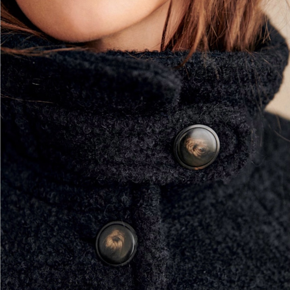Sezane Black Leo Coat - Picture 3 of 3